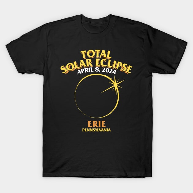 Total Solar Eclipse 2024 - Erie, Pennsylvania T-Shirt by LAB Ideas